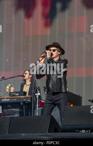 Beck effettuando in corrispondenza di Barclaycard British Summer Time in concerti in Hyde Park. Dotato di: Beck, Beck Hansen dove: Londra, Regno Unito quando: 18 Giu 2015 Foto Stock