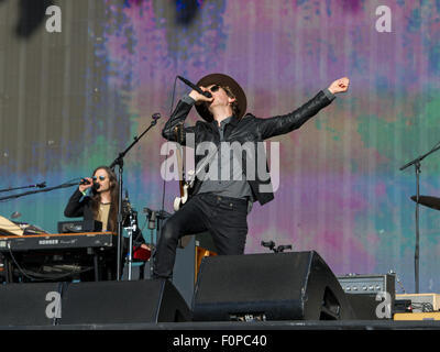 Beck effettuando in corrispondenza di Barclaycard British Summer Time in concerti in Hyde Park. Dotato di: Beck, Beck Hansen dove: Londra, Regno Unito quando: 18 Giu 2015 Foto Stock