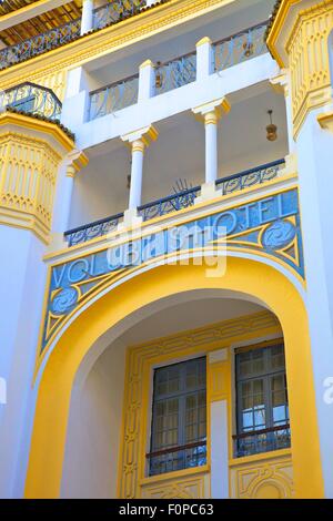 Hotel Volubilis con esterni Art Deco, Casablanca, Marocco, Africa del Nord Foto Stock