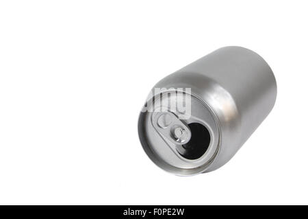 Bomboletta di alluminio isolata su uno sfondo bianco Foto Stock