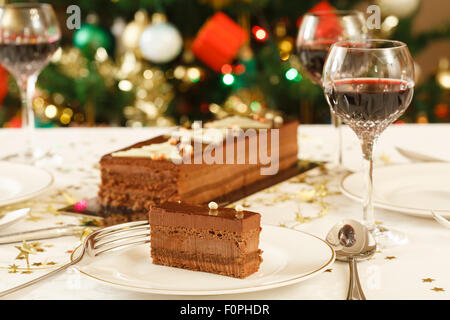 Ristoranti a casa al tempo di Natale Foto Stock