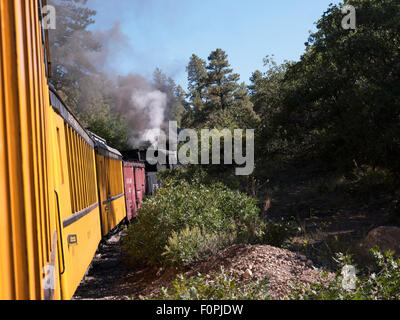 La ferrovia a scartamento ridotto da Durango a Silverton in Colorado USA Foto Stock