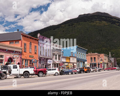 Silverton un argento vecchio borgo minerario nello stato del Colorado, STATI UNITI D'AMERICA Foto Stock