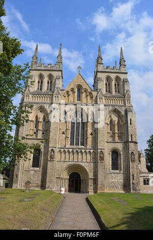 Selby Abbazia, fondata nel 1069. Ora una parrocchia anglicana chiesa, Selby, nello Yorkshire, Regno Unito Foto Stock