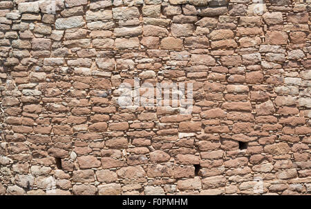 Intricato parete di roccia del fondo da Hovenweep National Monument Foto Stock