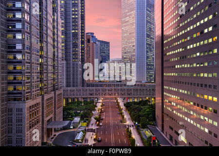 Tokyo Metropolitan Government Building cityscape in Shinjuku. Foto Stock