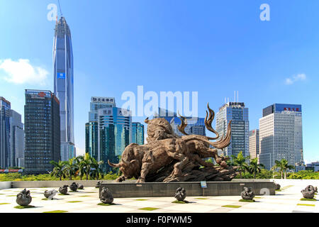 Shenzhen, Cina - agosto 19,2015: Stock Market Building a Shenzhen, uno dei tre mercati azionari in Cina Foto Stock