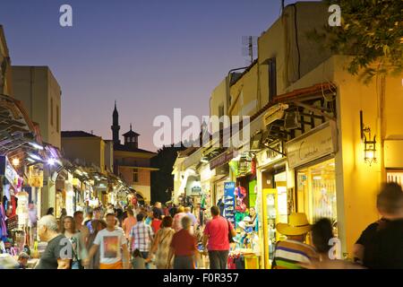 Sokratous Street, Città Vecchia, RODI, DODECANNESO, isole greche, Grecia, Europa Foto Stock