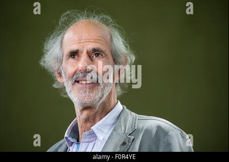 Scrittore di viaggi Patrick Richardson, figurante al Edinburgh International Book Festival 2014. Edinburgh, Regno Unito. Foto Stock