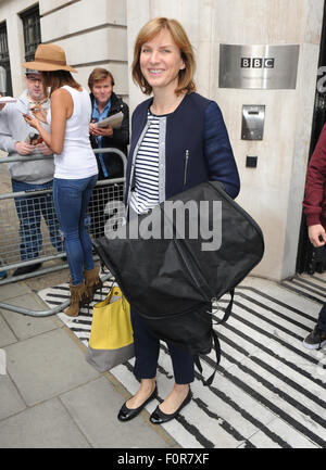 Fiona Bruce lasciando la BBC Radio 2 Studios con: Fiona Bruce dove: Londra, Regno Unito quando: 19 Jun 2015 Foto Stock