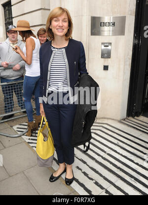 Fiona Bruce lasciando la BBC Radio 2 Studios con: Fiona Bruce dove: Londra, Regno Unito quando: 19 Jun 2015 Foto Stock