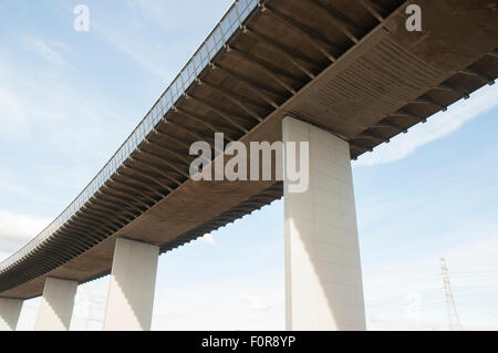 Westgate Bridge visto da Westgate Park, Fishermans piegare, Melbourne Foto Stock