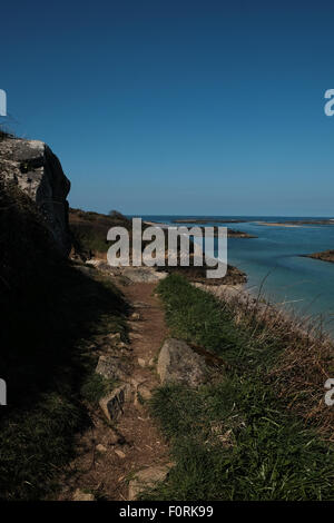 Herm Island si trova a poca distanza dalla costa di Guernsey Foto Stock