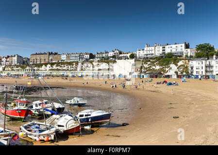 Bassa marea a Viking Bay in Broadstairs Kent. Foto Stock