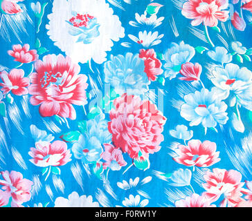 Rose sfondo tessuto motivo floreale texture di sfondo. Foto Stock