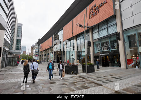 La nuova cattedrale street sistemazione di area dello shopping Manchester Inghilterra England Regno Unito Foto Stock