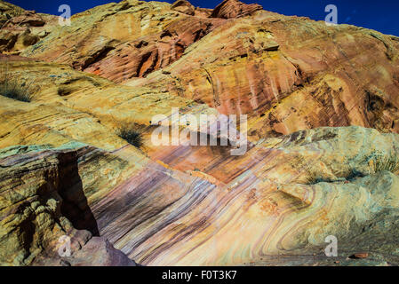 I canyons, cupole e torri, creste e valli di Rainbow Vista Foto Stock