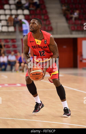 Parigi, Francia. 20 agosto 2015. Basket Internazionale amichevole. Belgio contro Georgia. Wen Mukubu (Bel) Credito: Azione Sport Plus/Alamy Live News Foto Stock