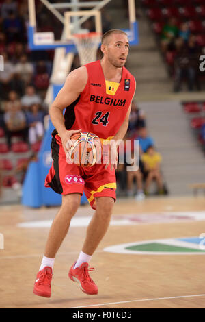 Parigi, Francia. 20 agosto 2015. Basket Internazionale amichevole. Belgio contro Georgia. Matteo Lojeski (Bel) Credito: Azione Sport Plus/Alamy Live News Foto Stock