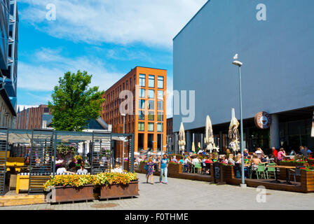 Rotermanni Kvartal, quartiere Rotermann, con negozi e ristoranti, Tallinn, Harju County, Estonia Foto Stock