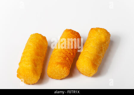 Crocchette di purè di patate al forno realizzato della fecola di patate Foto Stock