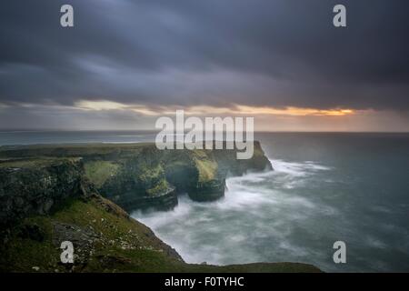 Scogliere di Moher, Liscannor, Irlanda Foto Stock