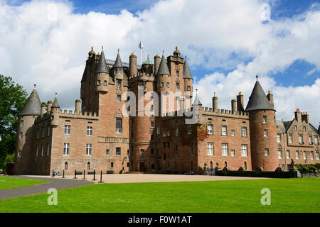 Glamis Castle, nella contea di Angus, Scozia Foto Stock