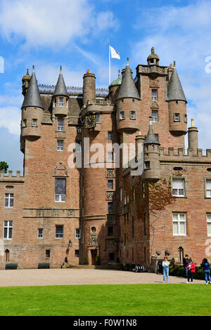 Glamis Castle, nella contea di Angus, Scozia Foto Stock