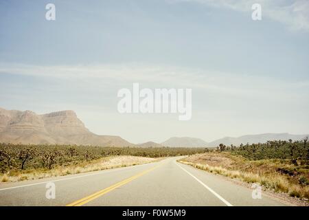 Pierce Ferry Road, in rotta verso il Grand Canyon West, Arizona, Stati Uniti d'America Foto Stock