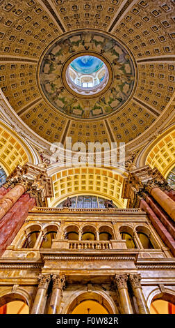 Sala di lettura principale presso la Biblioteca del Congresso a Washington DC. Foto Stock