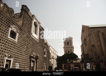 Chiese di "Gesù Nuovo" e "Santa Chiara" Napoli, Italia Foto Stock