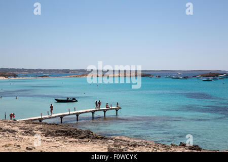 Isola di Formentera del cappotto di Ibiza, Spagna Foto Stock