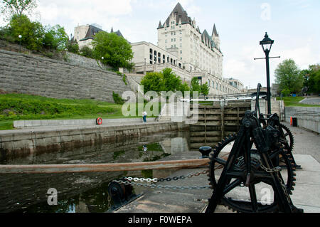 Rideau Canal si blocca - Ottawa - Canada Foto Stock