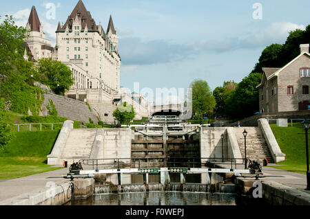 Rideau Canal si blocca - Ottawa - Canada Foto Stock