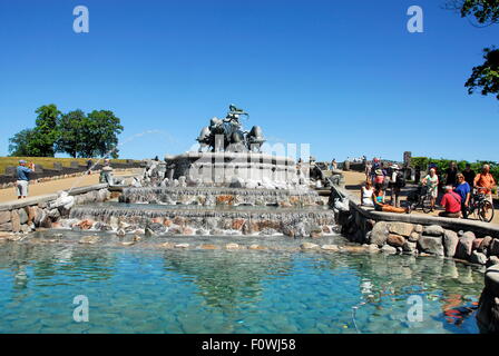 La Fontana Gefion a Copenhagen, Danimarca Foto Stock