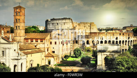 Rome over sunset Foto Stock