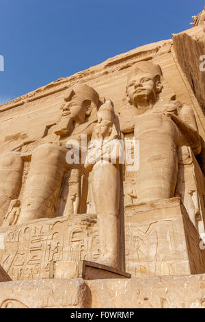 Il Grande Tempio di Ramses II. Abu Simbel in Nubia, Egitto Foto Stock