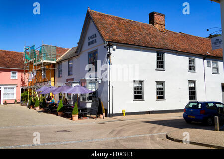 L'Hotel Angel, luogo di mercato, Lavenham, Suffolk, Regno Unito Foto Stock