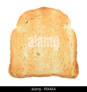 Toast isolato. Fetta di pane su sfondo bianco Foto Stock