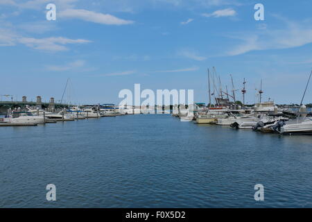 St. Agostino marina con ponte dei leoni - st Augustine, fl Foto Stock