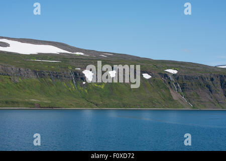 L'Islanda, Westfjords, Jokulflrdir, Lonagfjordur Riserva Naturale (66°16'33' N 22°37'15" W). Foto Stock