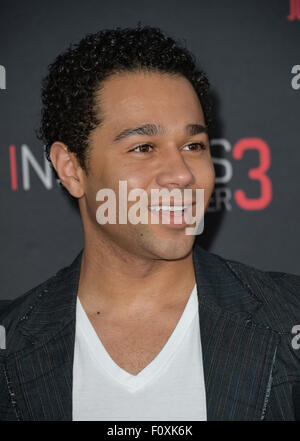 LOS ANGELES, CA - Giugno 5, 2015: Corbin Bleu alla premiere mondiale di insidiose Capitolo 3 a TCL Chinese Theatre, Hollywood. Foto Stock