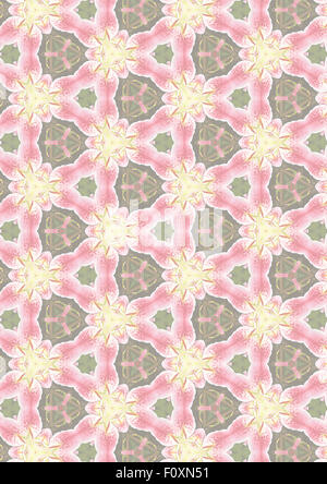 La configurazione di sfondo in tenui colori di rosa, rosa, giallo e verde salvia. Foto Stock
