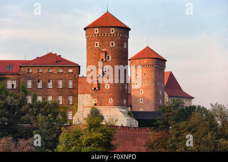 Il Castello Reale di Wawel a Cracovia, Polonia. Foto Stock
