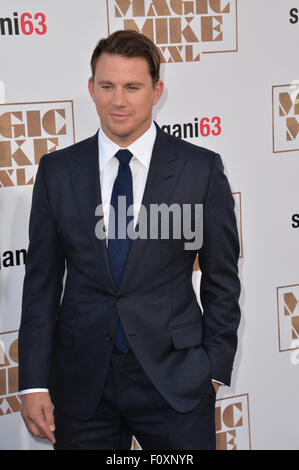 LOS ANGELES, CA - Giugno 25, 2015: Channing Tatum a premiere mondiale del suo film 'Magic Mike XXL' a TCL Chinese Theatre, Hollywood. Foto Stock