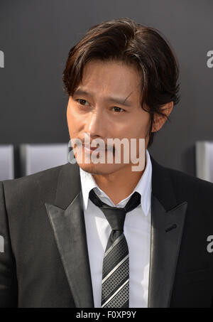 LOS ANGELES, CA - Giugno 28, 2015: Byung-hun Lee presso il Los Angeles premiere del suo film 'Terminator Genisys" presso il Teatro di Dolby, Hollywood. Foto Stock