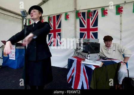 1940s weekend a Llandrindod Wells, Powys, Agosto 2015 Foto Stock