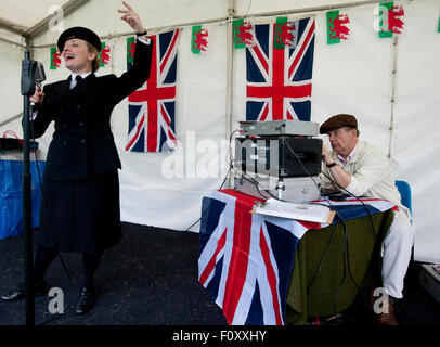 1940s weekend a Llandrindod Wells, Powys, Agosto 2015 Foto Stock