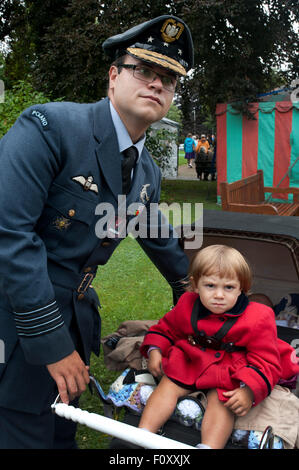 1940s weekend a Llandrindod Wells, Powys, Agosto 2015 Foto Stock