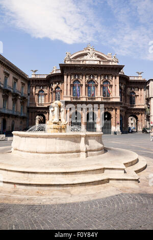 Teatro Massimo Bellini Il Teatro dell'opera, Catania, Sicilia, Italia Foto Stock